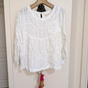 Free People We The Free White Tunic/Blouse, Oversized